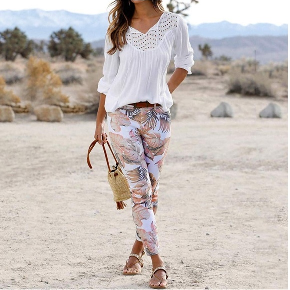 New Beautiful BOHO Lace Patchwork Tassel Top - Picture 2 of 8